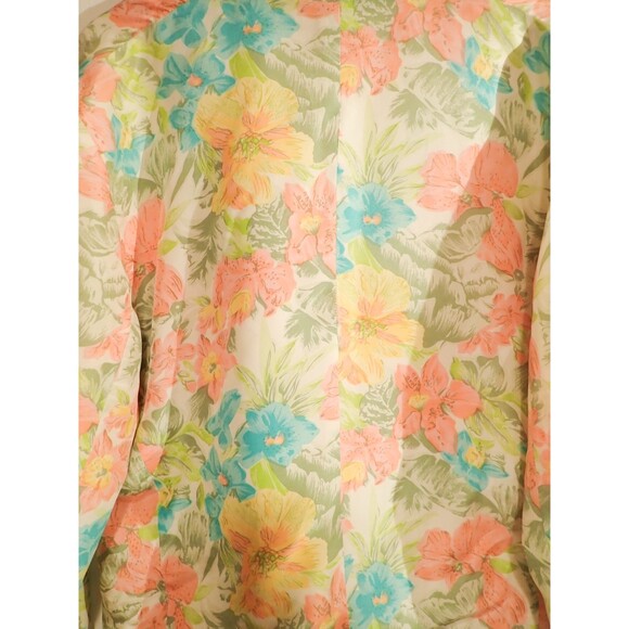 Sarah Taylor Collection Vintage 100% Silk Blouse Jacket Shrug Floral Size M - Picture 7 of 9
